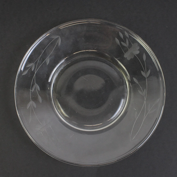Vintage Princess House Heritage Bread & Butter Plate Clear Round Etched 6 1/8"