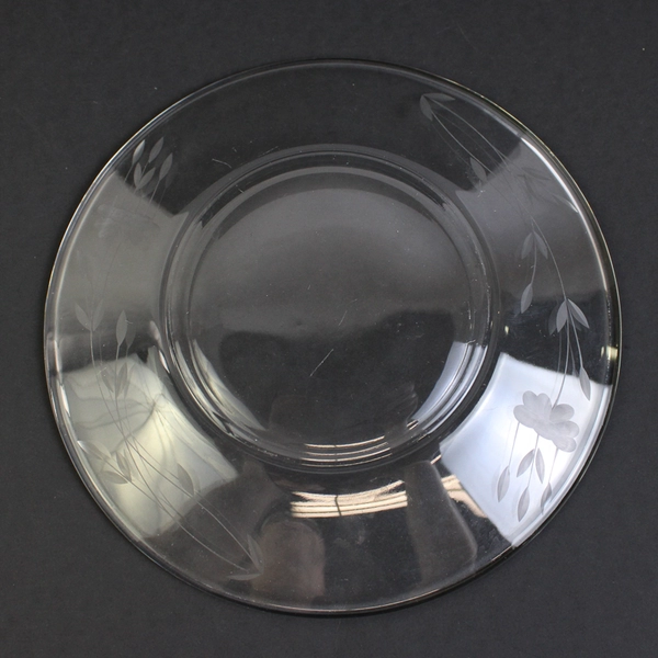 Vintage Princess House Heritage Bread & Butter Plate Clear Round Etched 6 1/8"