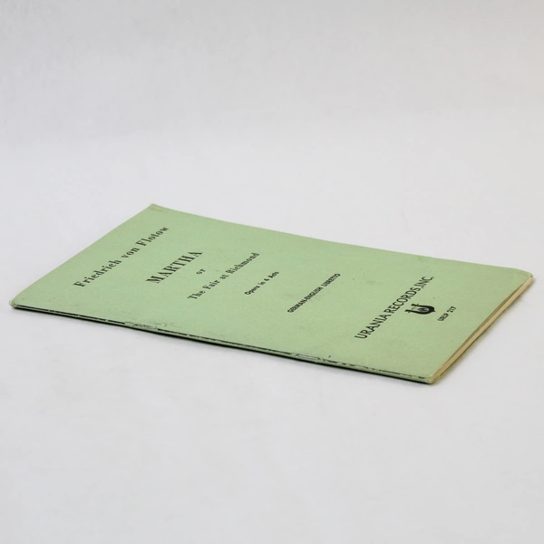 Martha or The Fair at Richmond Opera Booklet by Friedrich von Flotow Vintage