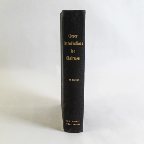 Clever Introductions for Chairmen by Lawrence M. Brings 1954 HC - Pre-Owned