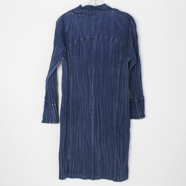 Flair Blue Denim Coat Classic Button-Up Women's Size Small