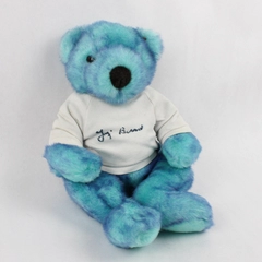 Ty Classic Beanie Blueberry Bear 15" Plush Blue Teddy Bear Teal Purple 1999