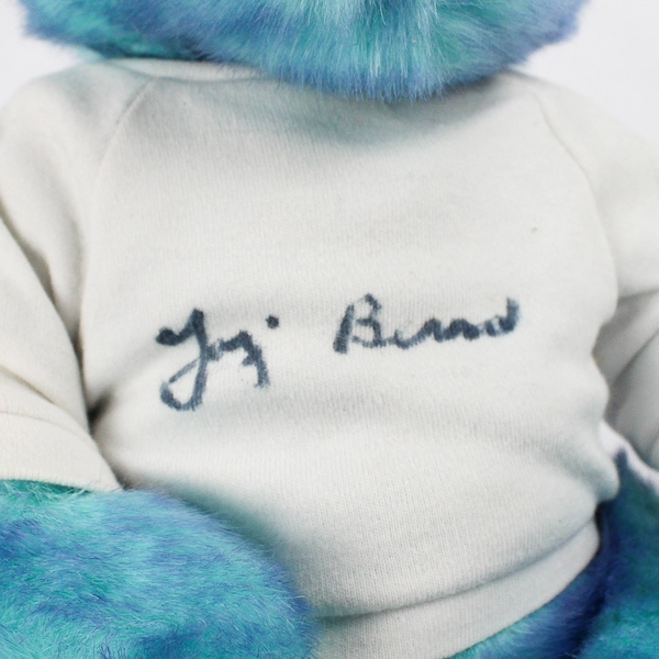 Ty Classic Beanie Blueberry Bear 15" Plush Blue Teddy Bear Teal Purple 1999