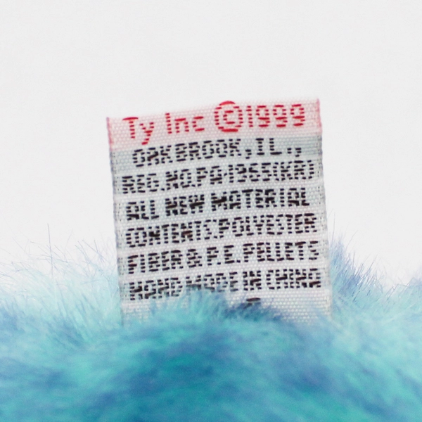 Ty Classic Beanie Blueberry Bear 15" Plush Blue Teddy Bear Teal Purple 1999