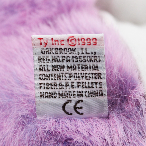 Ty Classic Beanie Lilacbeary Bear 15" Plush Blue Teddy Bear Purple 1999