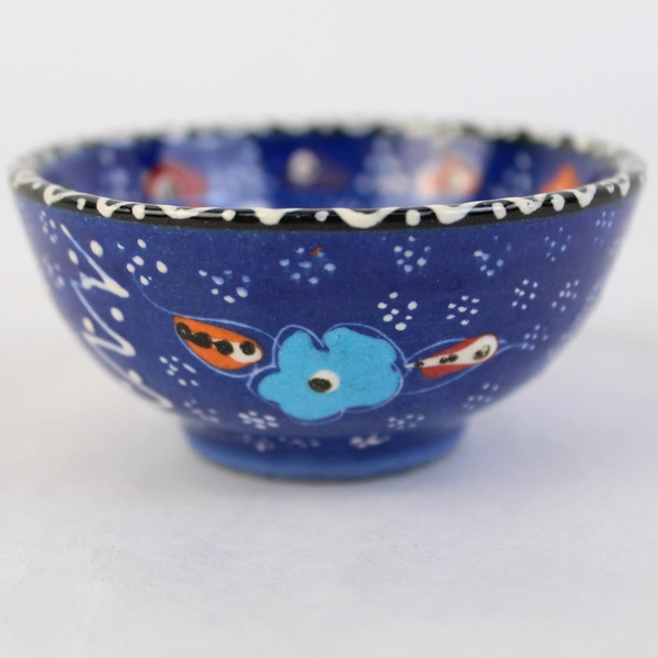Vintage Handmade Millefiori Ceramic Trinket Bowl 3"