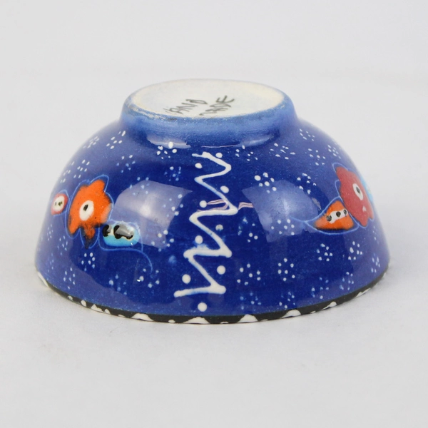 Vintage Handmade Millefiori Ceramic Trinket Bowl 3"