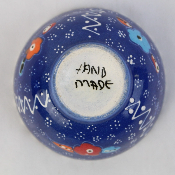 Vintage Handmade Millefiori Ceramic Trinket Bowl 3"