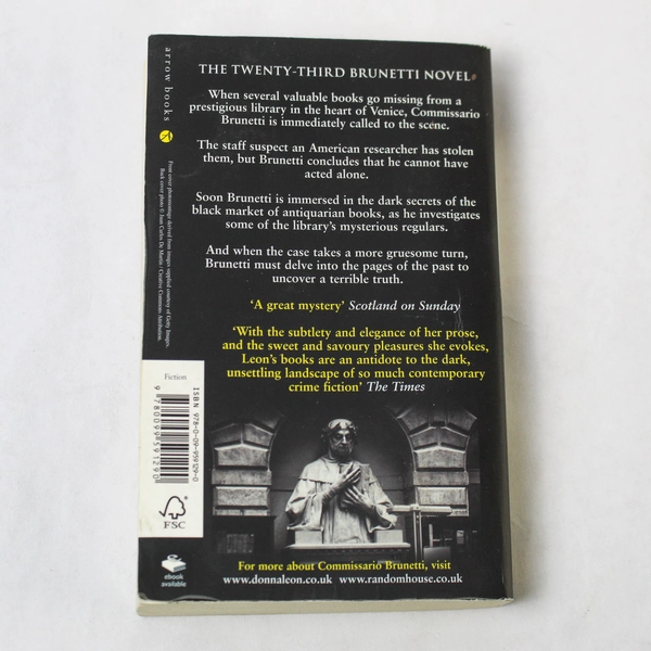 By Its Cover by Donna Leon 2015 Paperback Sunday Times Bestseller