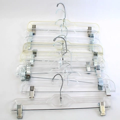 Lot of 10 Plastic Clip Pants Skirt Retail Clothes Hangers