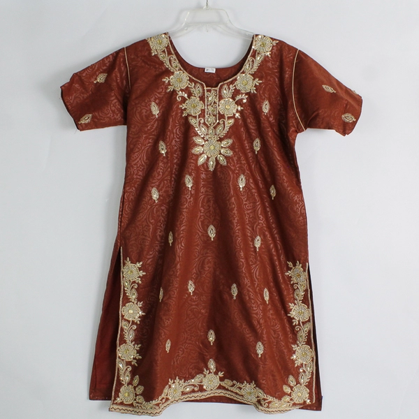 2-Piece Outfit Set Tunic and Drawstring Pants Women's XL 40 Red India Pakistan