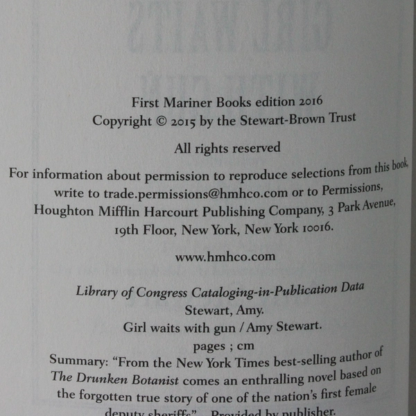 Girl Waits With Gun by Amy Stewart A Kopp Sisters Novel 2015 Paperback
