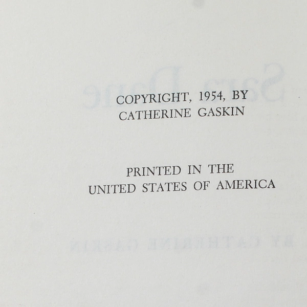 Sara Dane by Catherine Gaskin 1954 Hardcover Vintage Book J.B. Lippincott