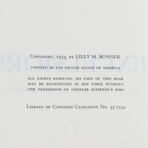 Excelsior by Paul Hyde Bonner 1955 Scribner's Sons Hardcover Book Good Condition