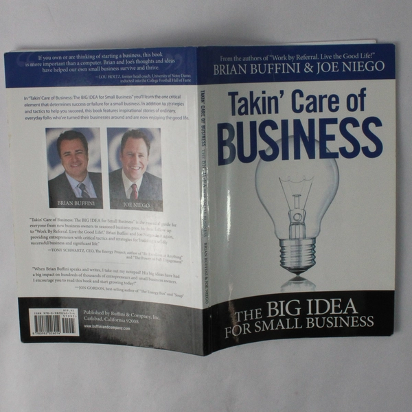 Takin' Care of Business by Brian Buffini & Joe Niego Signed 2011 Paperback