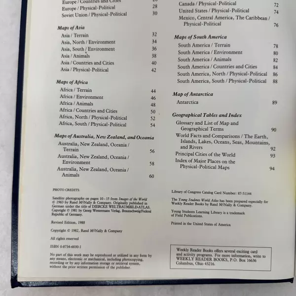 Young Students Learning Library Hardcover World Atlas and Volumes 1, 2 & 3