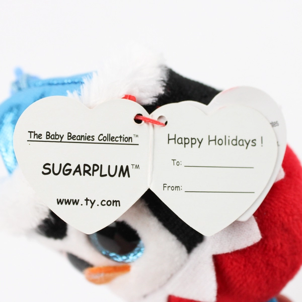 TY Holiday Baby Beanie Sugarplum the Penguin 2017 Key Chain
