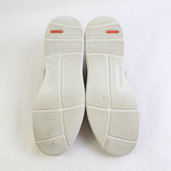 Rockport Men's Shoes 13 M Zaden Plain Toe Sneakers Brown Leather Casual CH1709