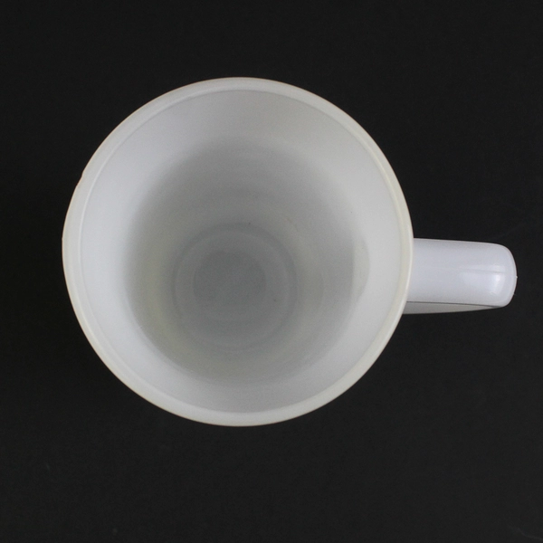 Vintage Federal Glass Feg 9 Milk Glass Beer Stein Tavern Scene