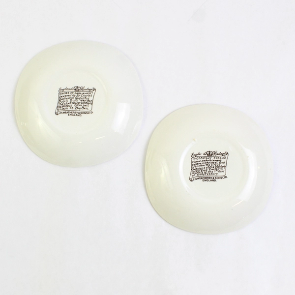 Lot of 2 Vintage J.H. Weatherby And Sons England's Heritage Plates 