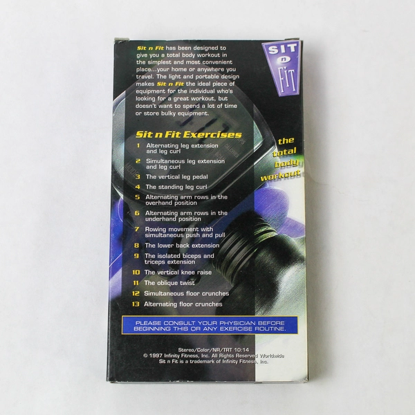 Sit n Fit Total Body Workout VHS 1997 Infinity Fitness - Good Condition