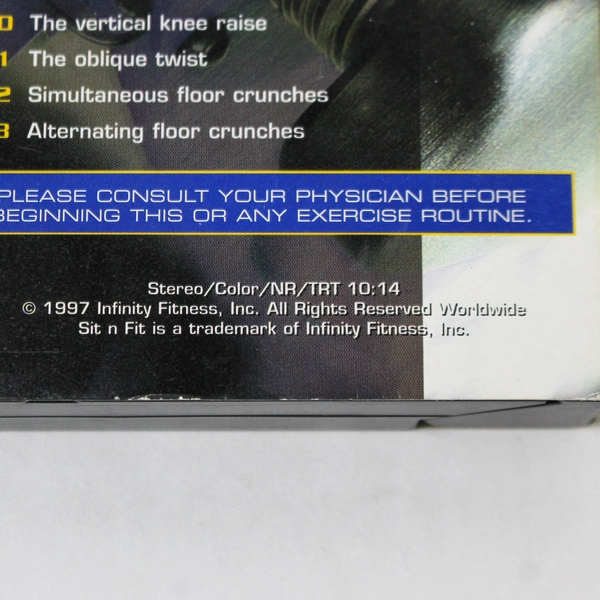 Sit n Fit Total Body Workout VHS 1997 Infinity Fitness - Good Condition