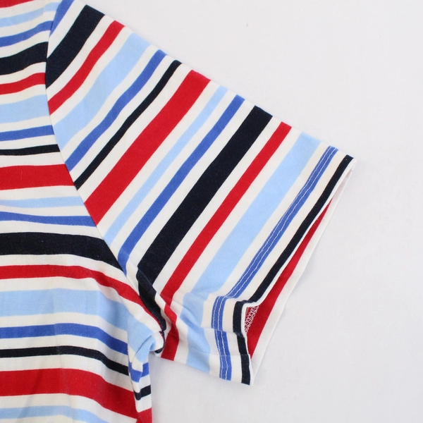 CJ Banks Red White Blue Black Striped T-shirt Plus Size X