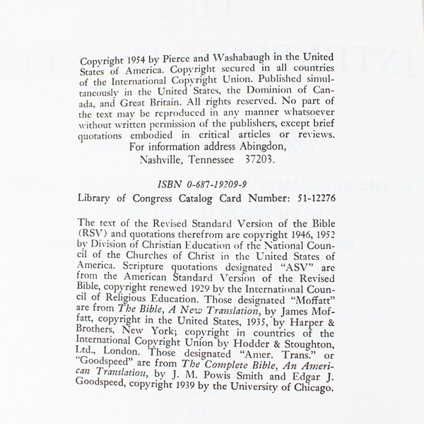 The Interpreter's Bible Volume III 1982 Hardcover Dust Jacket