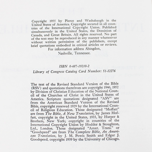 The Interpreter's Bible Volume IV 1982 Hardcover Dust Jacket