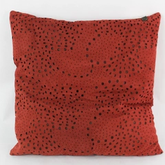 Pier 1 Imports Burgundy Red Faux Suede Throw Pillow 17"x17" Pre-Owned Stain