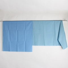 2 Piece Lot of Solid Blue Fabric 1 3/4 Yd Total