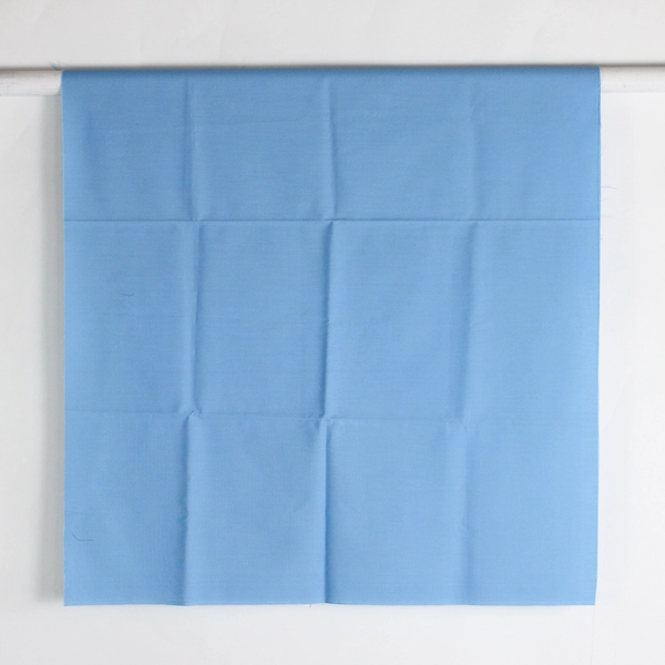 2 Piece Lot of Solid Blue Fabric 1 3/4 Yd Total