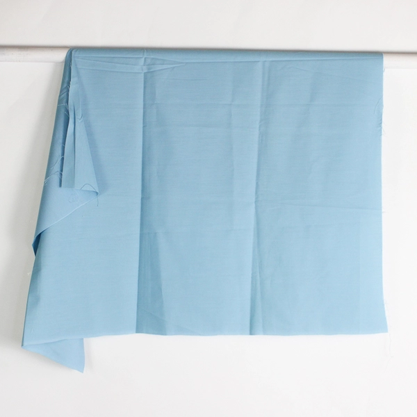 2 Piece Lot of Solid Blue Fabric 1 3/4 Yd Total