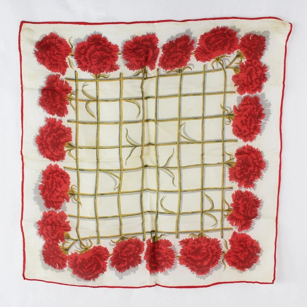 Mixed Lot of 2 Floral Handkerchief Scarves 17"x17" for DIY Crafting