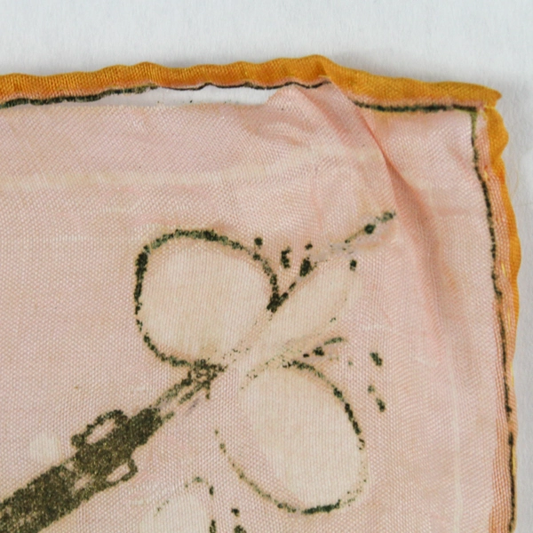 Mixed Lot of 2 Floral Handkerchief Scarves 17"x17" for DIY Crafting