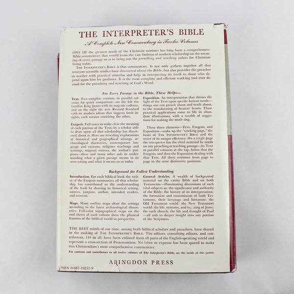 The Interpreter's Bible Volume VI 1982 Hardcover Dust Jacket