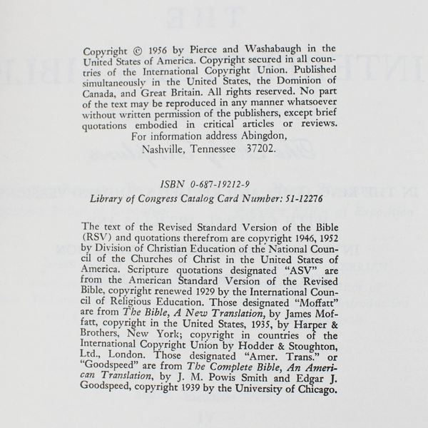 The Interpreter's Bible Volume VI 1982 Hardcover Dust Jacket