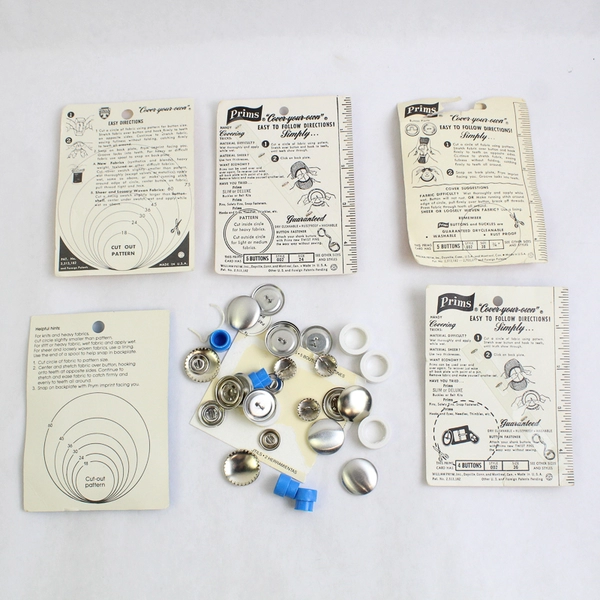 Small Lot of Assorted Craft and Art Supplies Open Packages Buttons Beads Zipper