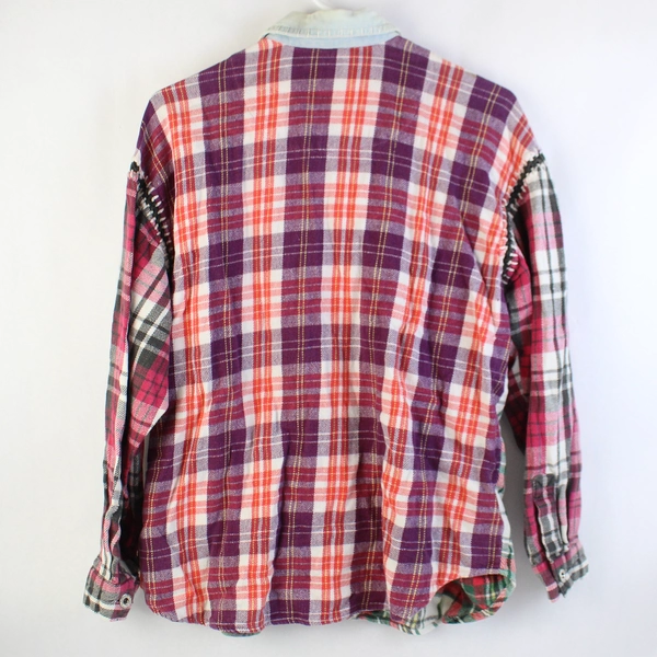 JouJou Beyond Basics Multicolor Plaid Button-Up Shirt Women's Size Large
