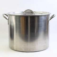Unbranded 15 Qt Stockpot with Lid, Silver Lightweight