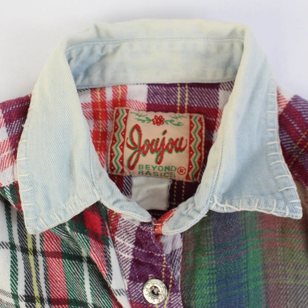 JouJou Beyond Basics Multicolor Plaid Button-Up Shirt Women's Size Large