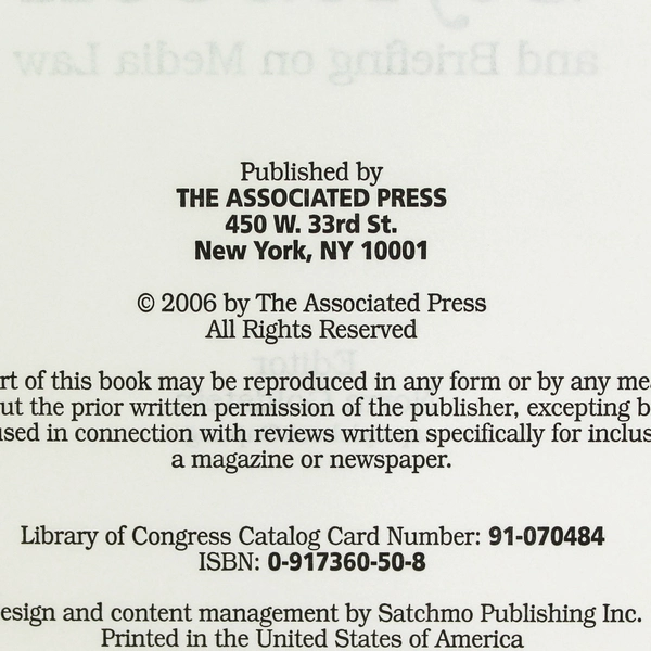 The Associated Press Stylebook 2006 by Norm Goldstein - Pre-Owned, Worn Cover