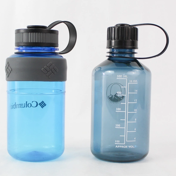 Lot of 2 Columbia & Stansport 16 oz Sport Plastic Bottles - Good Condition