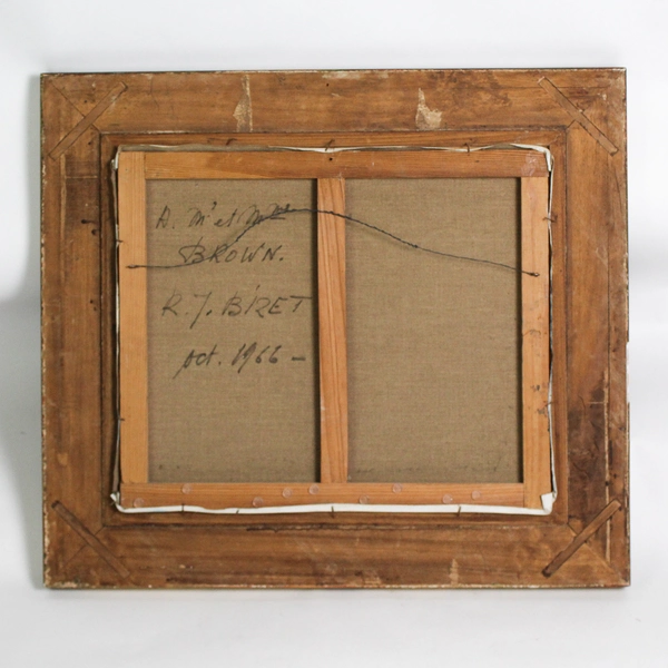 Raymond 'Jean' Bizet Oil Painting "To Mr. & Mrs Brown" 1966 Framed/Matted Signed