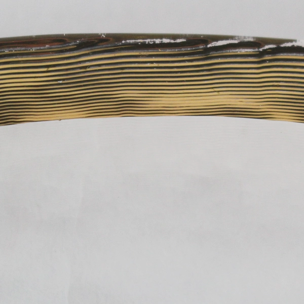 Clear Glass Decor Large Round Platter Gold Trim Accent 13" Diameter