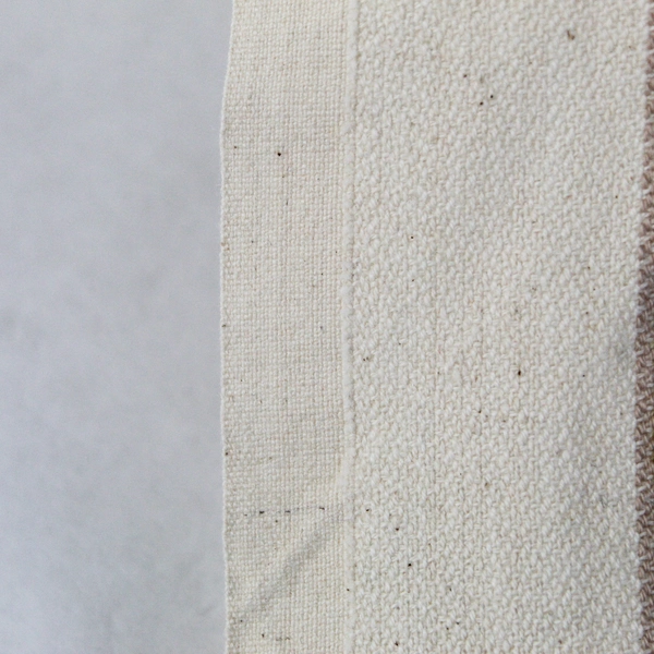 Unbranded Striped Woven Table Runner Cream with Fringe 22" x 40"