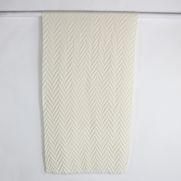 World Market Cream Colored Textured Tablecloth 20" x 70" Flawed
