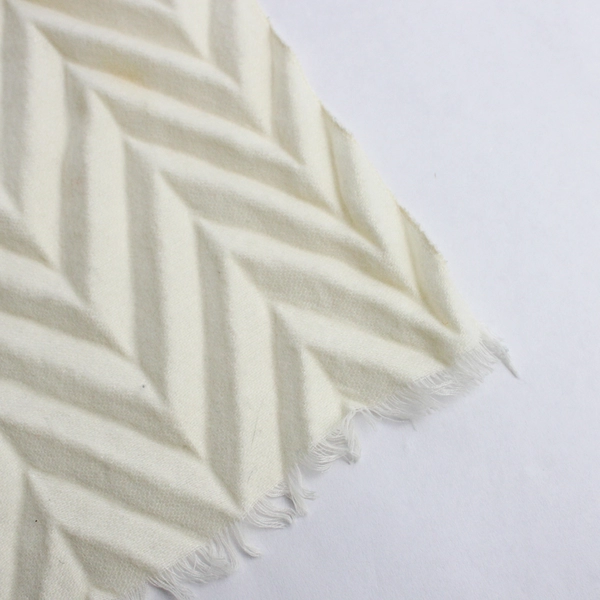 World Market Cream Colored Textured Tablecloth 20" x 70" Flawed