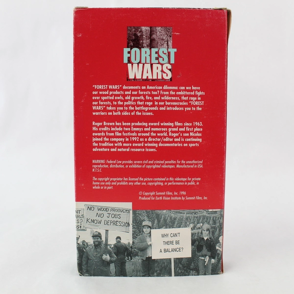 Forest Wars VHS 1996 Summit Films Earth Vision Institute Roger Brown
