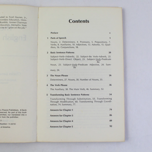 The New English Grammar by Charles Lamar Thompson 1970 Paperback - Pre-owned